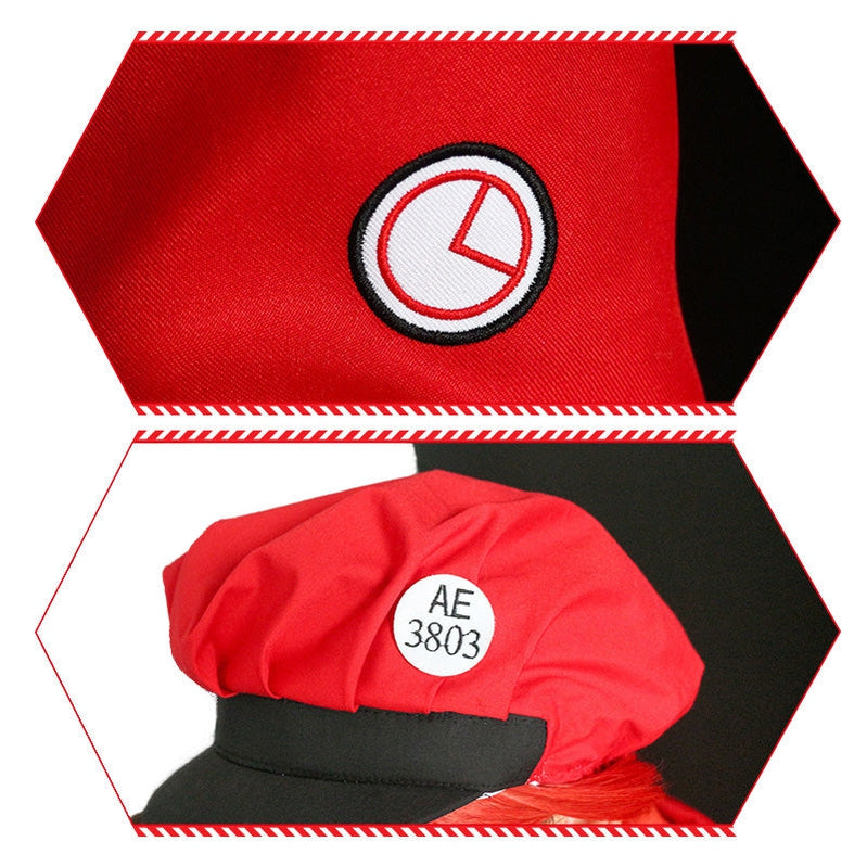 Anime Cells at Work Red Blood Cell Uniform Cosplay Costume with Hat
