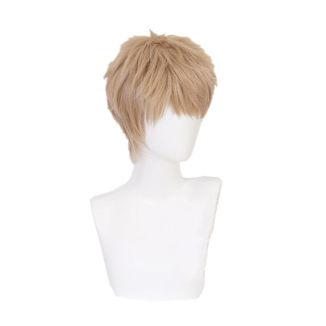 One Punch Man Genos Demon Cyborg Short Khaki Cosplay Wigs