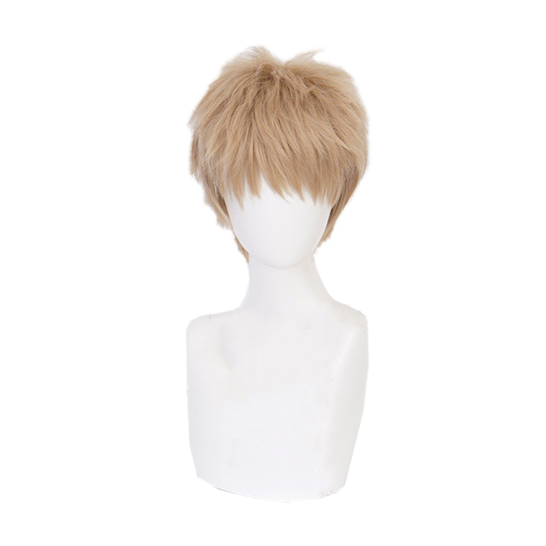 One Punch Man Genos Demon Cyborg Short Khaki Cosplay Wigs