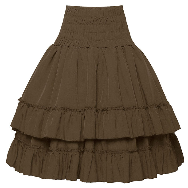 European Retro Renaissance Women's Multi-Layered High Waist Miniskirt Halloween Cosplay Costumes