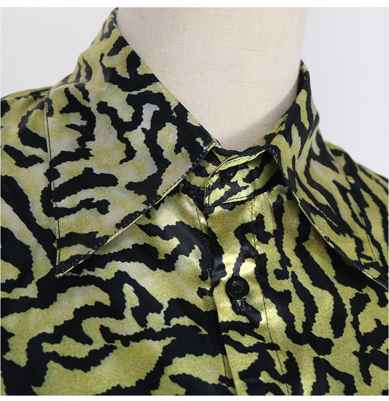 Tiger King Joe Exotic Shirt Yellow Blue Sequin Full Set Cosplay Costume