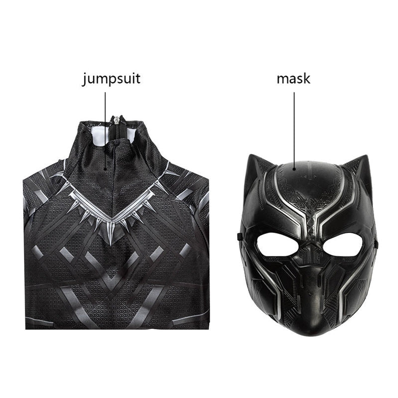 Anime Black Panther Children Jumpsuit Cosplay Costume