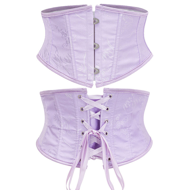 Womens Waist Trainer Cincher Heavy Duty Steel Boned Underbust Waspie Corset