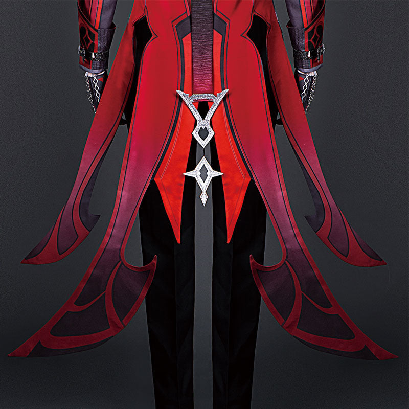 Game Genshin Impact Diluc Red Dead of Night Cosplay Costumes