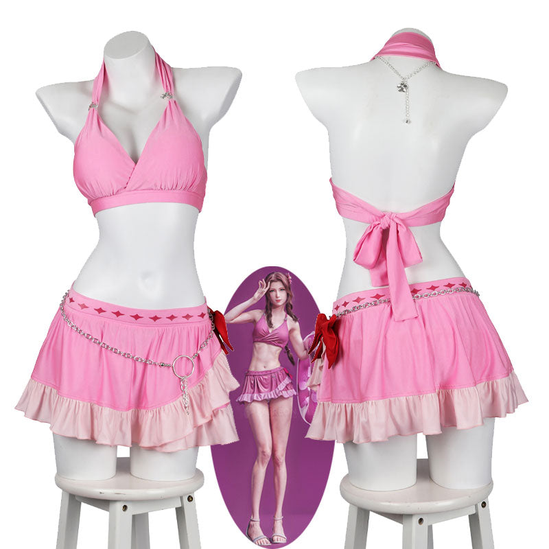 Final Fantasy VII Rebirth Aerith Gainsborough Swimsuit Cosplay Costumes