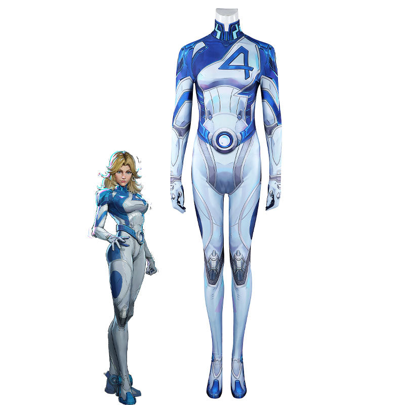 Marvel Rivals Invisible Woman Sue Storm Jumpsuit Cosplay Costumes
