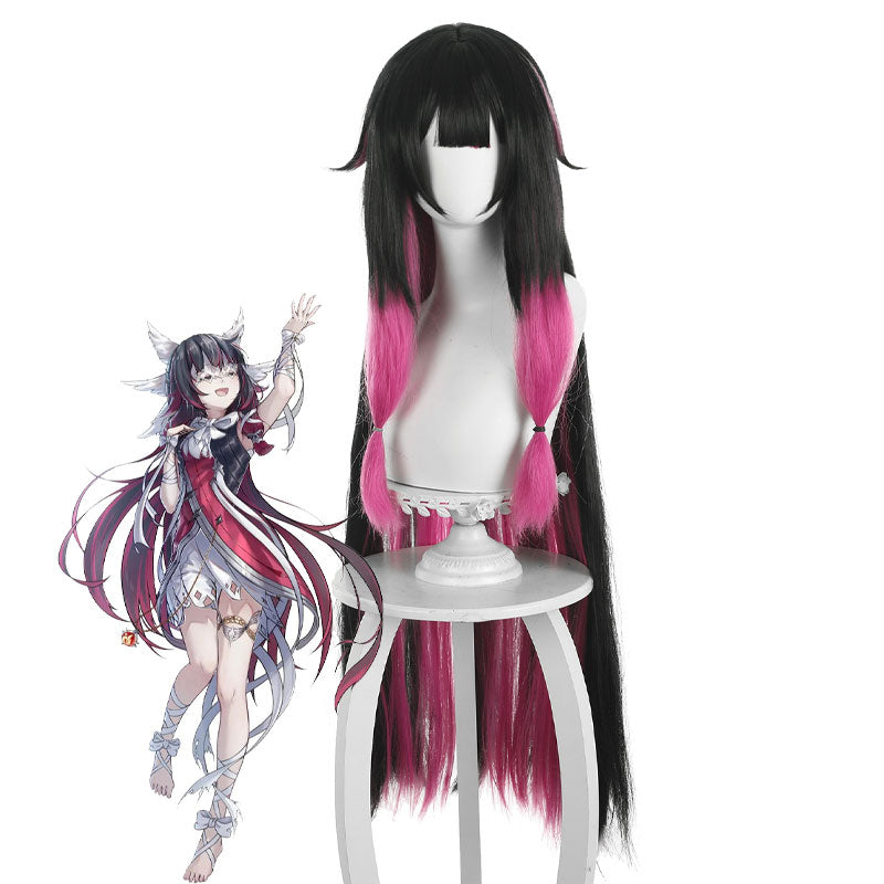 Genshin Impact Columbina Damslette Black Pink Cosplay Wigs