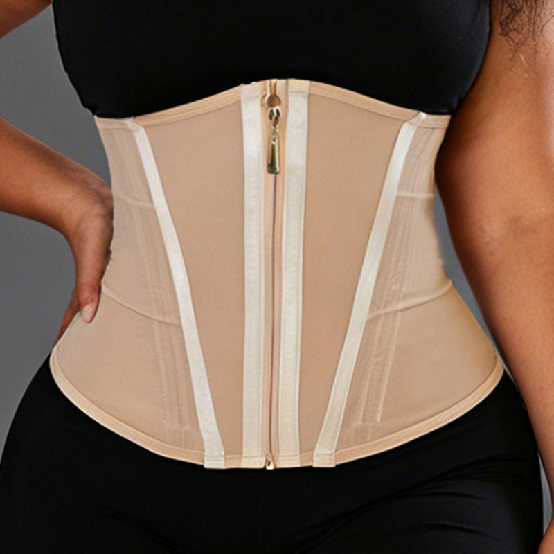 Waist Trainer Double Compression Shaper Slimming 13 Steel Bones Belt