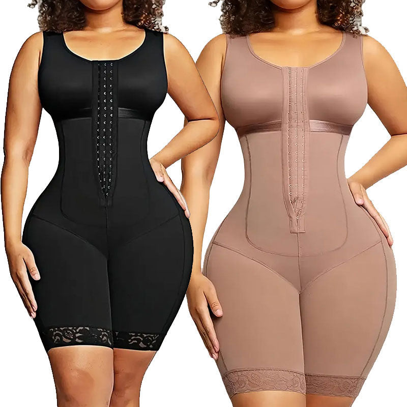 Plus Size Fajas Colombianas Moldeadoras Postpartum Shapewear Tummy Control for Women Butt Lifter Body Shaper with Zipper Crotch