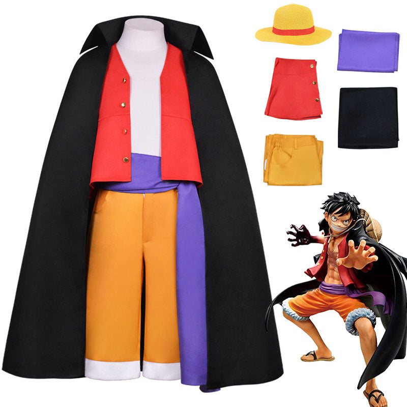 Anime One Piece The Island of Ghosts Monkey D. Luffy Cosplay Costumes