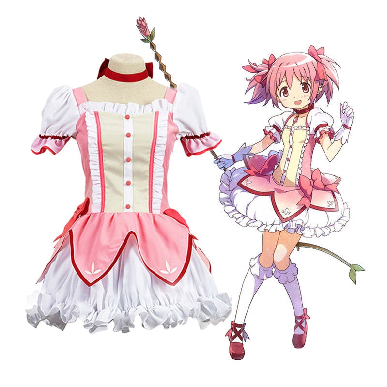 Anime Puella Magi Madoka Magica Madoka Kaname Cosplay Costumes