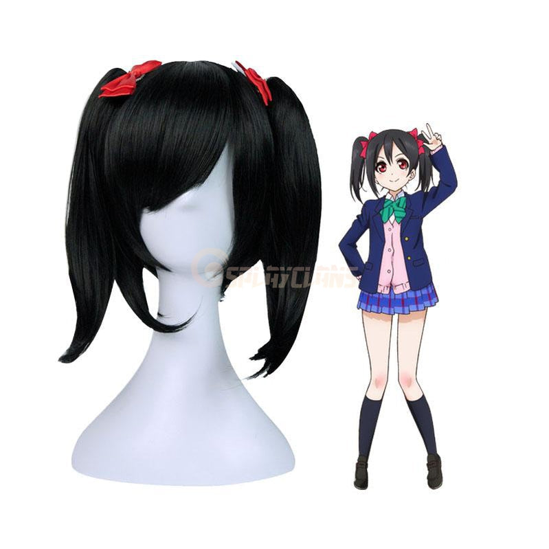 Anime LoveLive! Yazawa Nico Long Black Cosplay Wigs