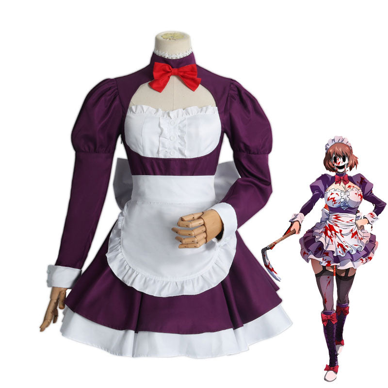 Anime High-Rise Invasion Tenkuu Shinpan Maid Mask Cosplay Costumes