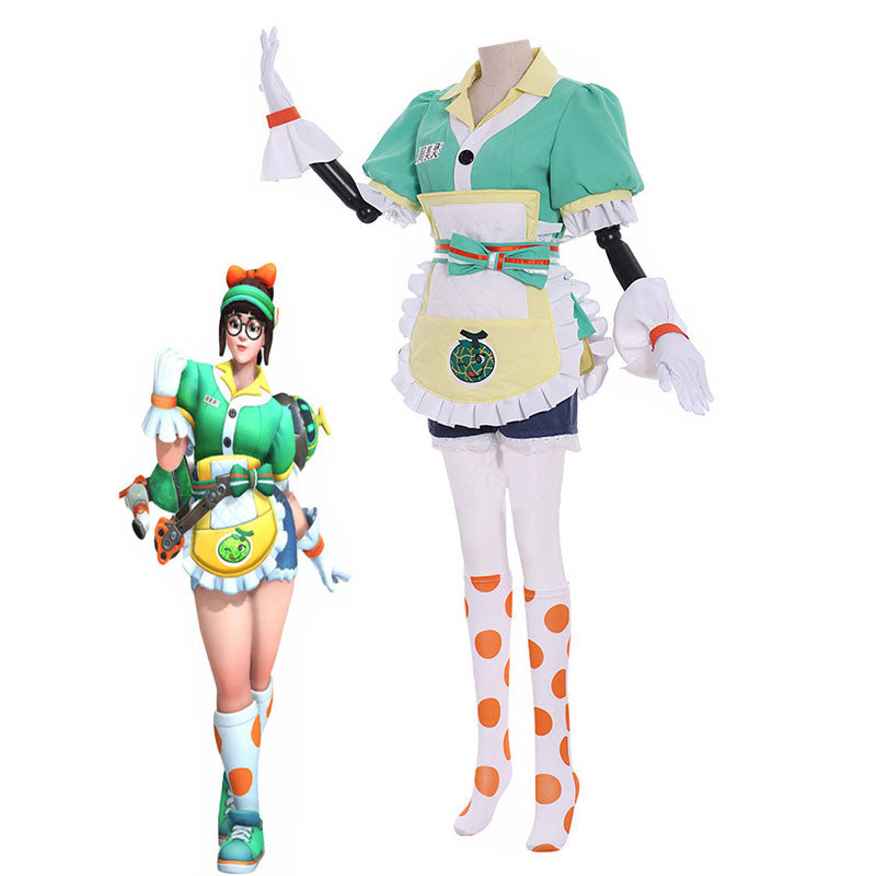 Overwatch Mei-Ling Zhou Mei Honeydew Cosplay Costumes