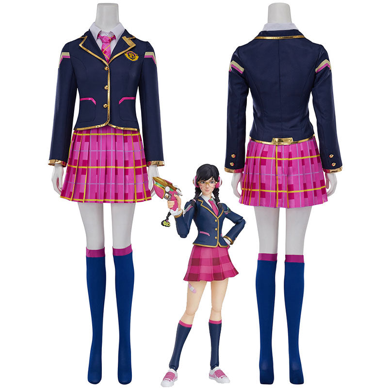Overwatch DVa Hana Song Academy Skin Cosplay Costumes