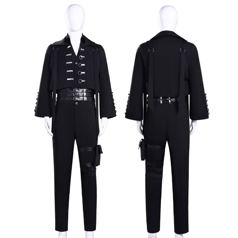 Tamon's B-Side Tamon Fukuharaa Black Vest Uniform Cosplay Costume