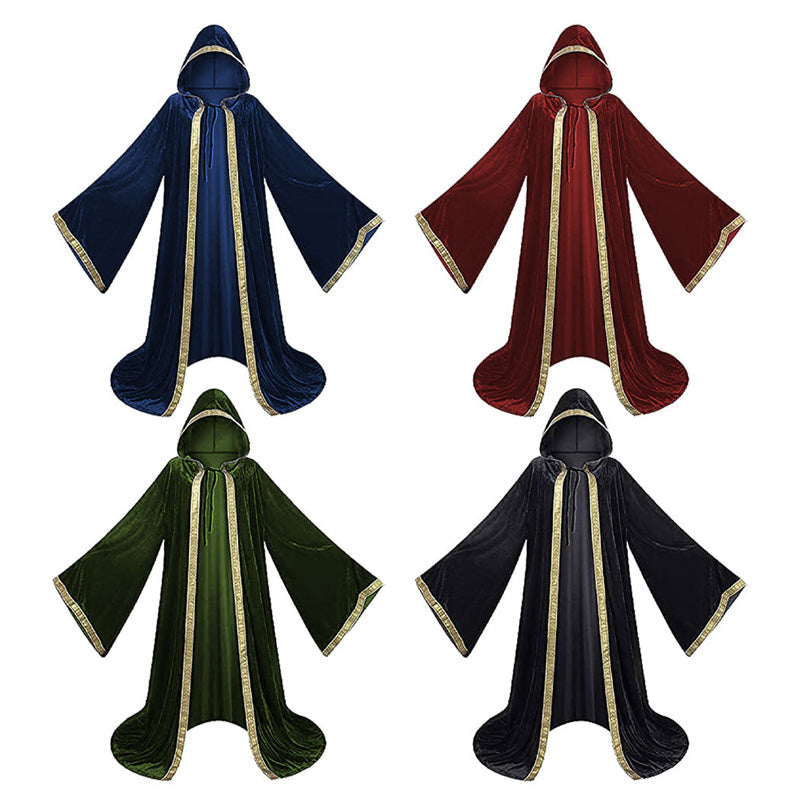 Retro Death Godfather Printed Velvet Cape Cosplay Costumes