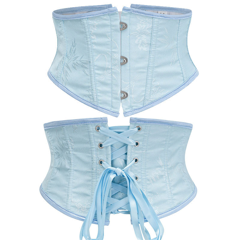 Womens Waist Trainer Cincher Heavy Duty Steel Boned Underbust Waspie Corset