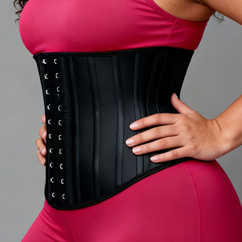 Women's Underbust 25 Steel Boned Latex Sport Girdle Waist Trainer Corsets Hourglass Body Shaper
