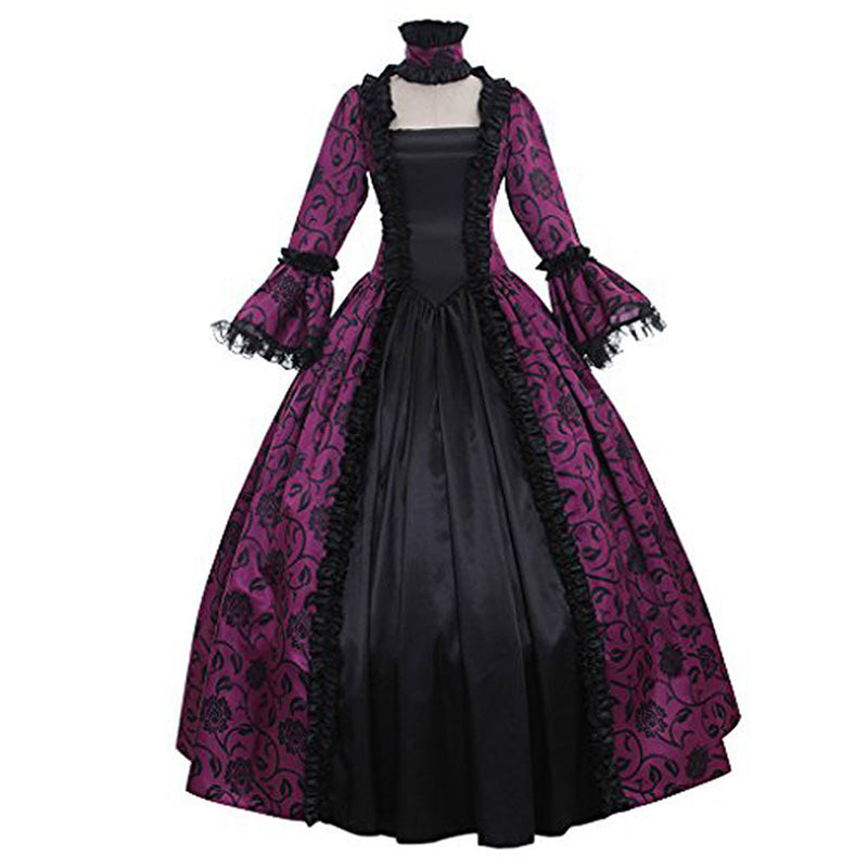 European Retro Victorian Court Style Women's Evening Dress Cosplay Costumes