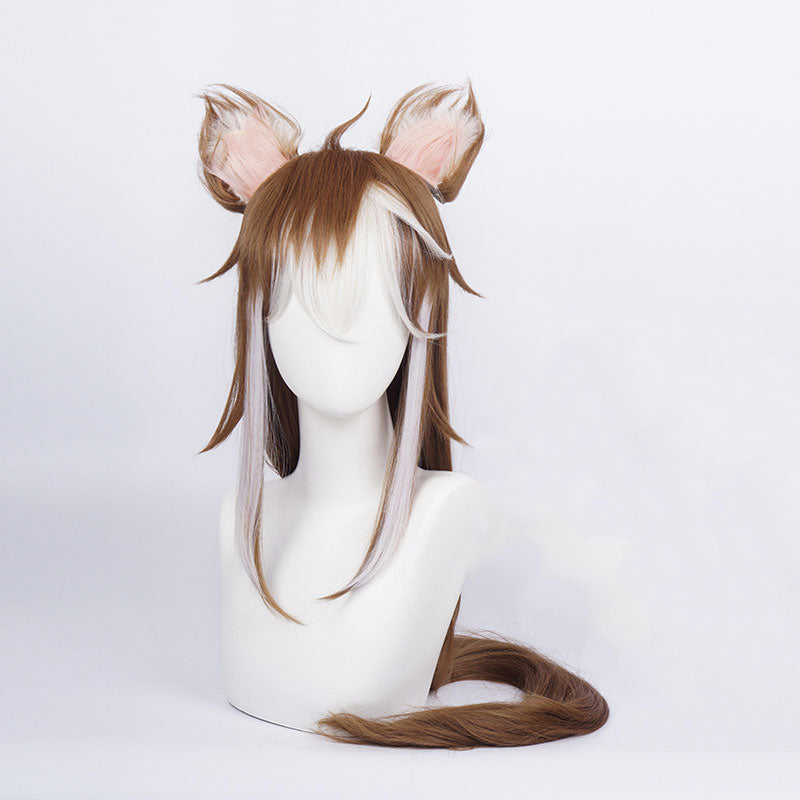 Game Genshin Impact Miss Hina Inugami Cosplay Wigs With Ears