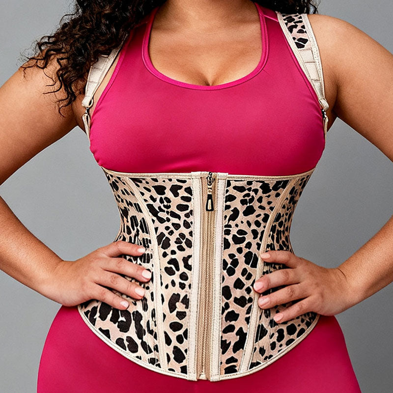 Waist Trainer Corset Zipper Double-Layer Latex Tummy Control Shapewear Breathable Waist Cincher for Women Body Shaper Sport Girdle