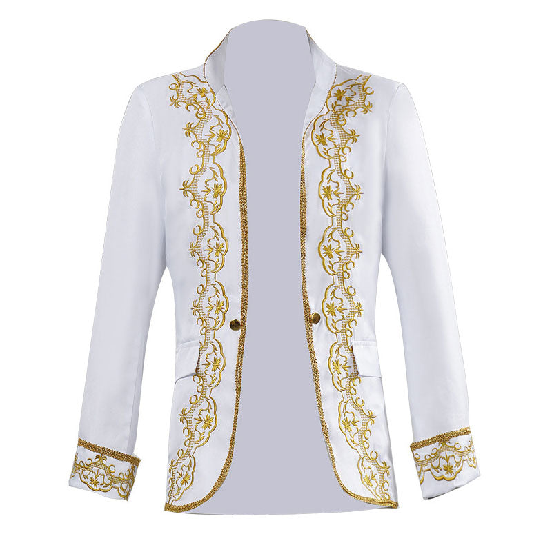 European Style Palace Opera Stage Performance Gold Studded Dress Cosplay Costumes