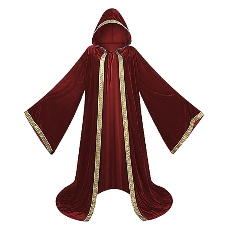 Retro Death Godfather Printed Velvet Cape Cosplay Costumes