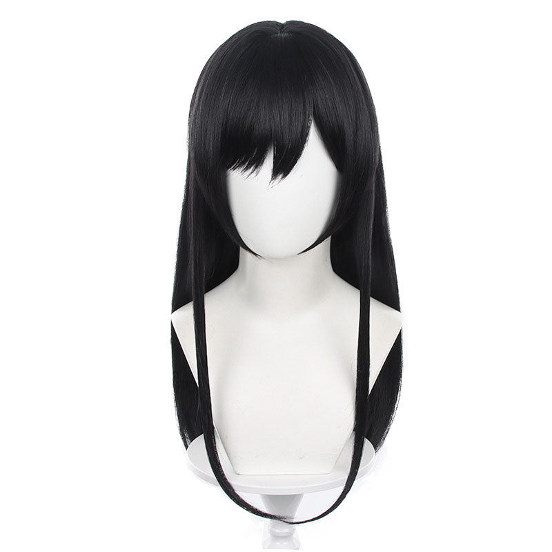 Anime Citrus Mei Aihara Long Straight Black Cosplay Wigs