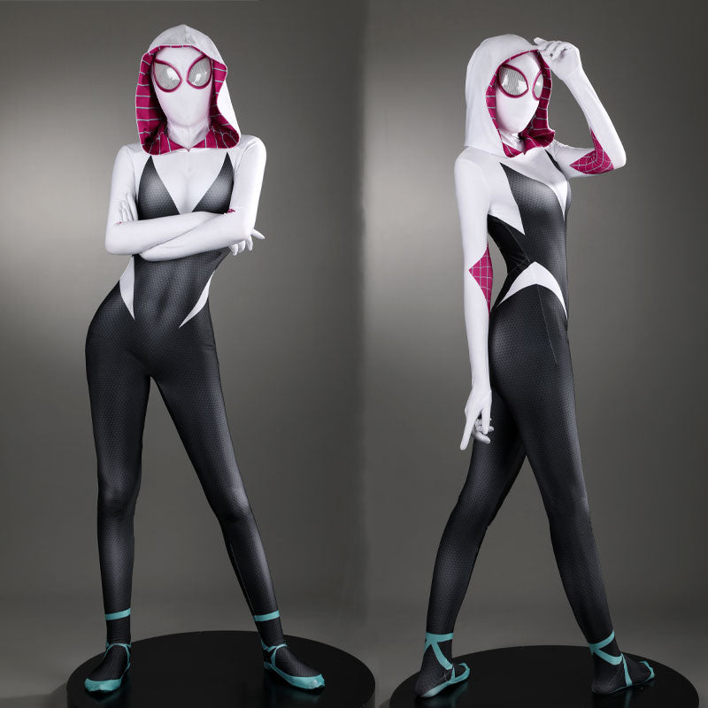 Marvel Spider-Man: Into the Spider-Verse Gwen Stacy Cosplay Costumes