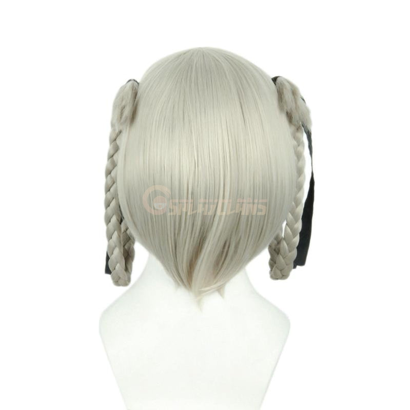 Anime Kakegurui Kirari Momobami Synthetic Silver Cosplay Wigs