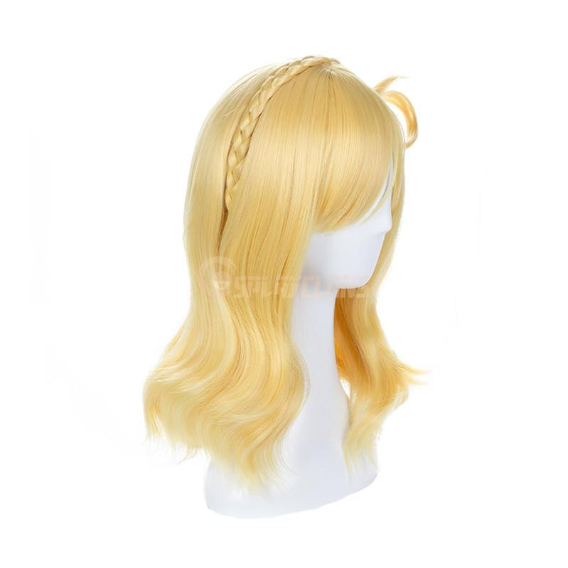 Anime LoveLive!Sunshine!! Ohara Mari Long Blond Cosplay Wigs
