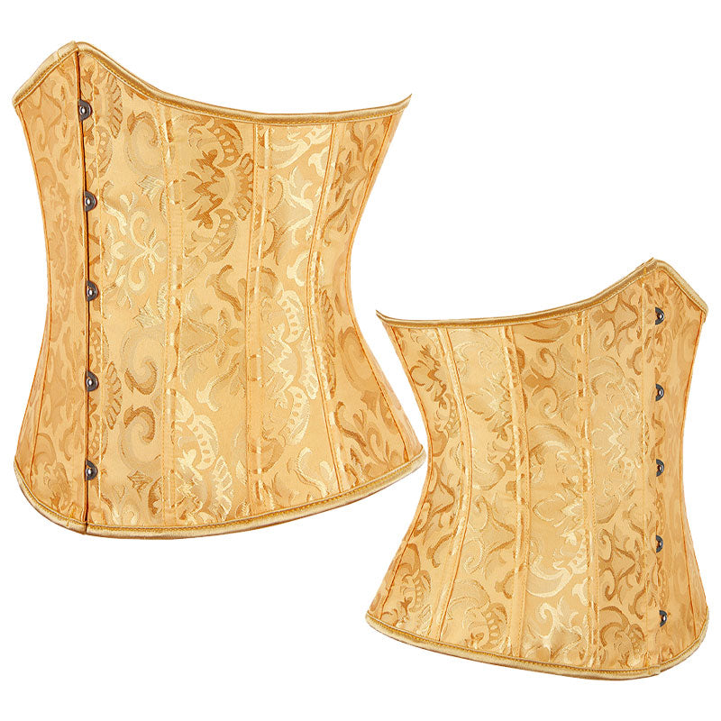 Corset Women‘s Brocade Underbust Boned Corsets Bustier Waist Trainer