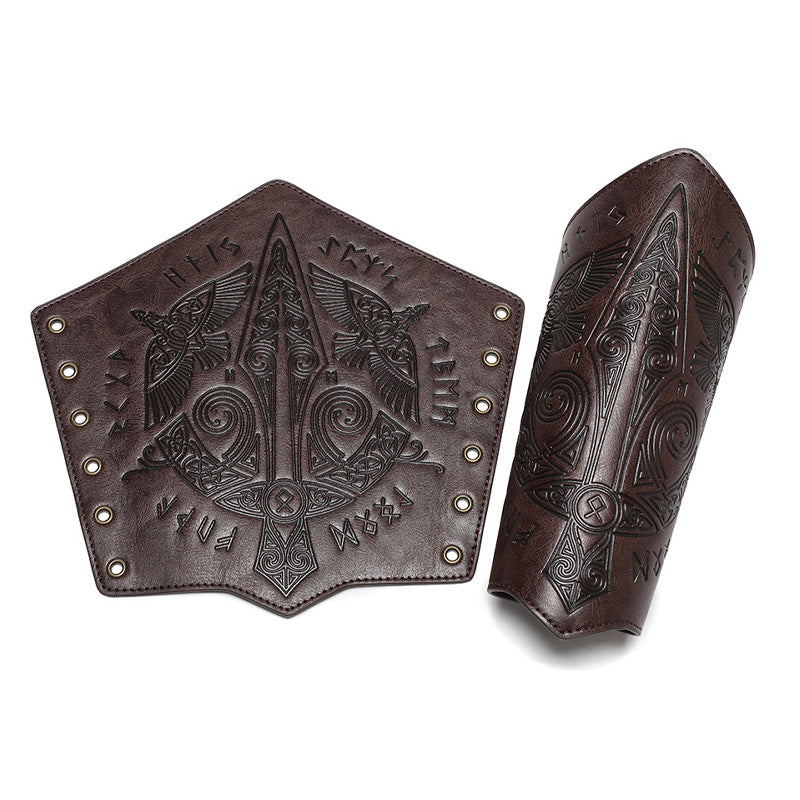 Steampunk Retro Embossed Knight Wristbands Cosplay Props