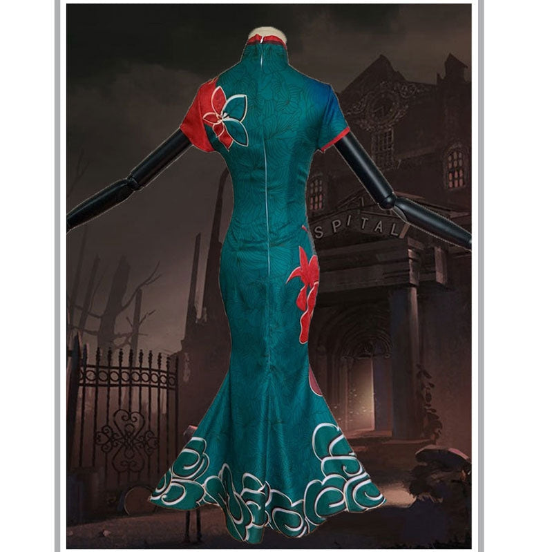 Game Identity V Crimson Michiko Thirteen Niang Green Cheongsam Dress Halloween Cosplay Costumes