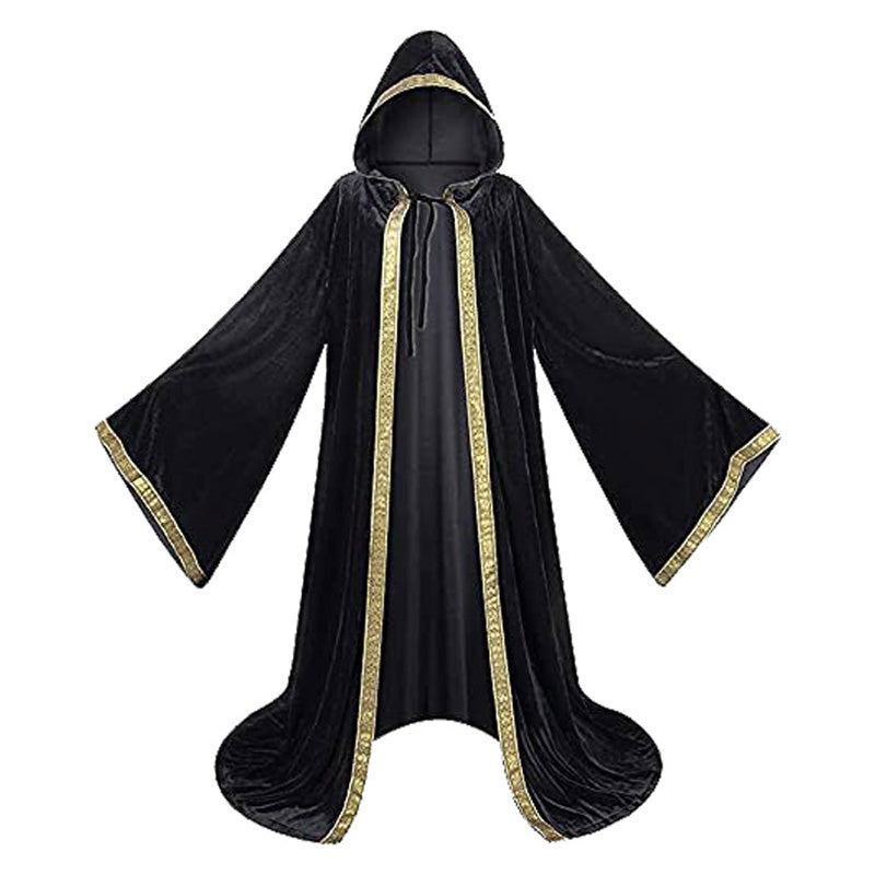 Retro Death Godfather Printed Velvet Cape Cosplay Costumes