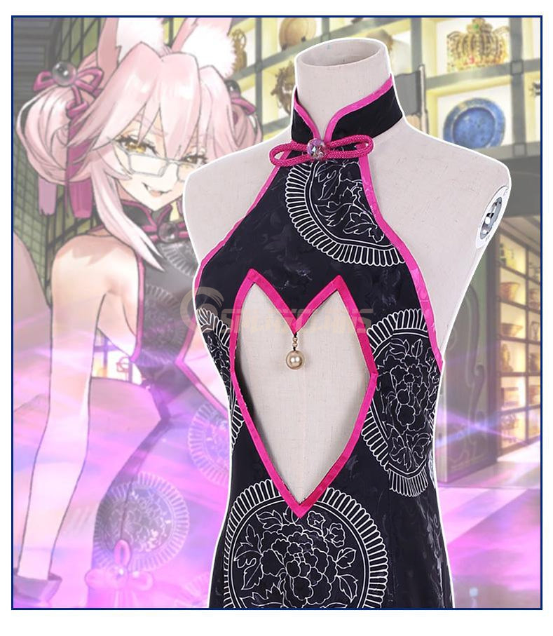 FGO Fate/Grand Order Tamamo no Mae Fox Secretary Cheongsam Full Sets Cosplay Costumes