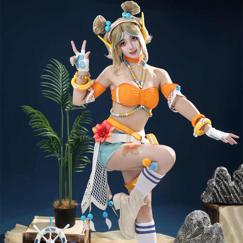 Overwatch Beachside Juno Swimsuit Cosplay Costume