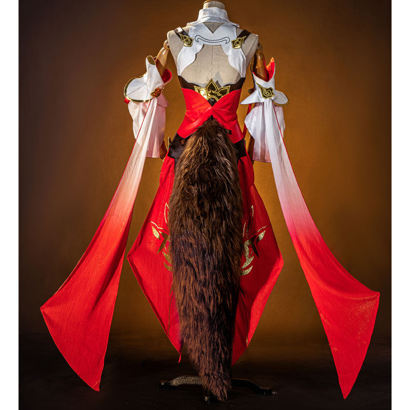 Game Honkai: Star Rail Tingyun Cosplay Costumes With Tail