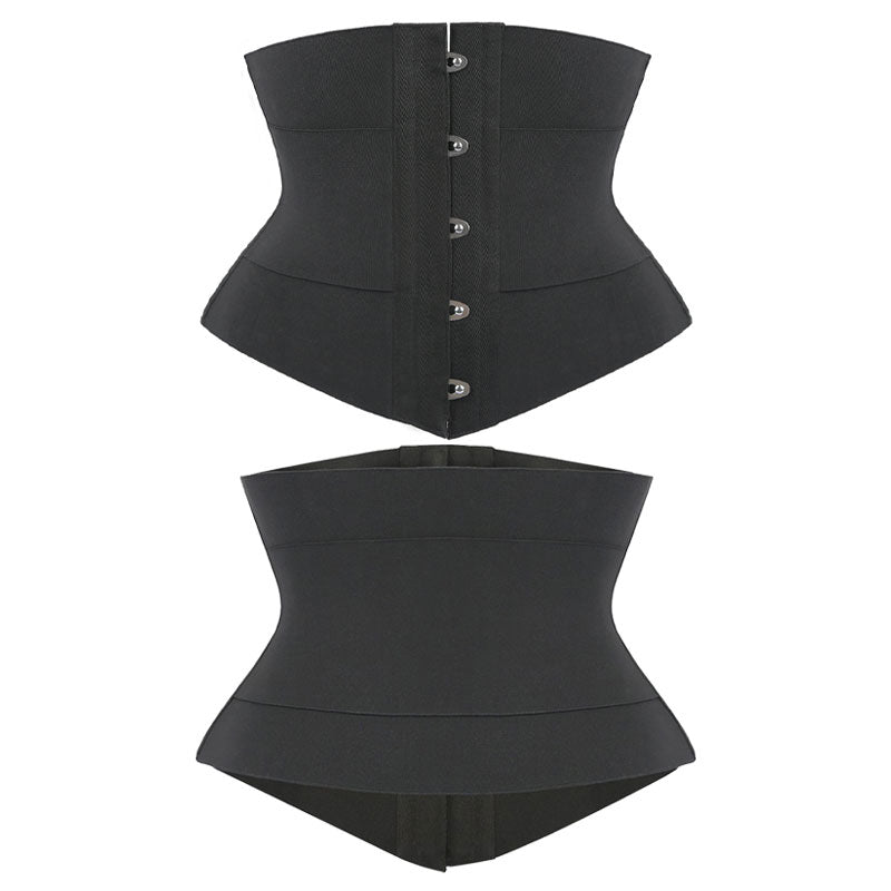 Womens Waist Trainer Cincher Heavy Duty Steel Boned Underbust Waspie Corse