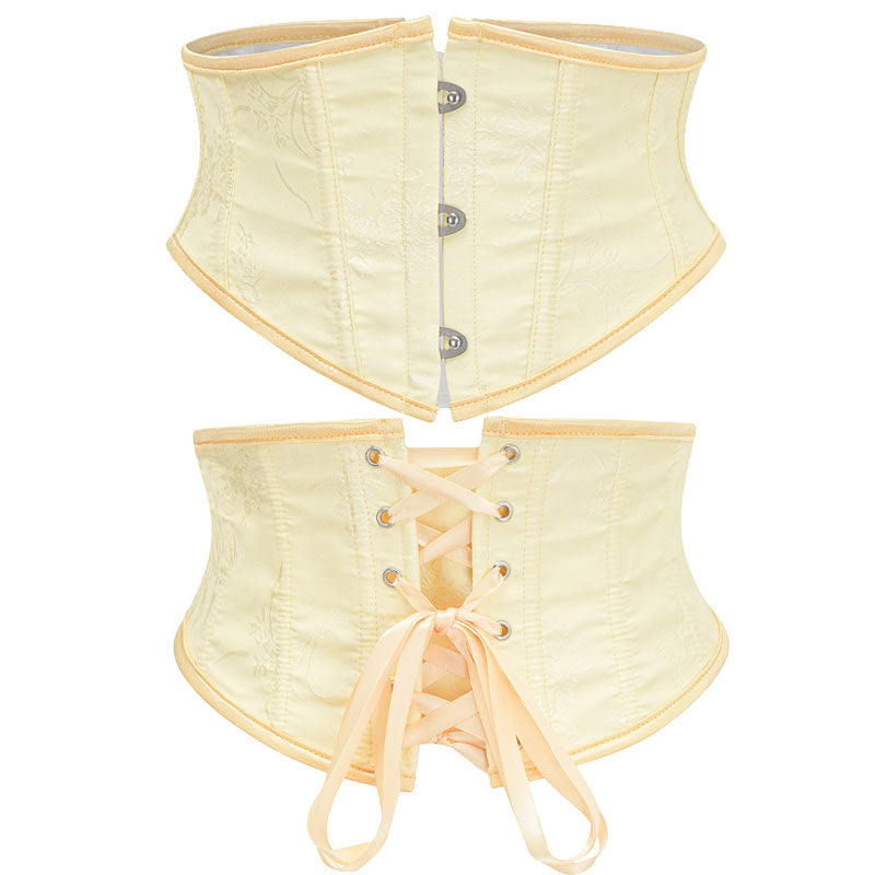 Womens Waist Trainer Cincher Heavy Duty Steel Boned Underbust Waspie Corset