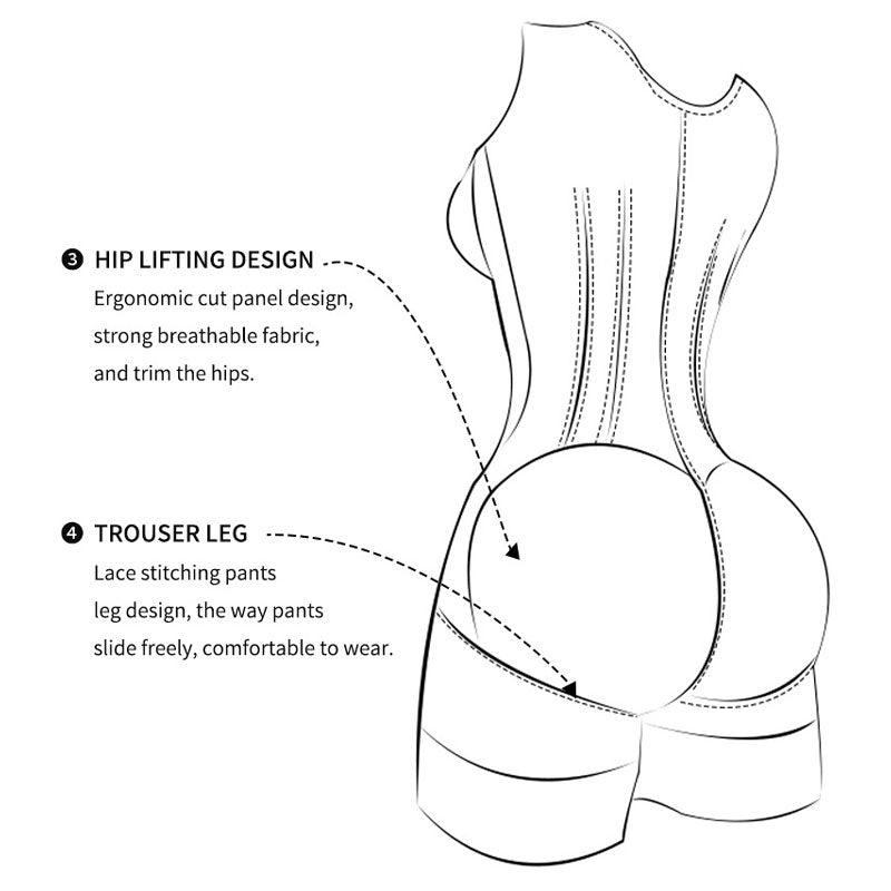 Shapewear Bodysuit for Women Tummy Control Fajas Colombianas Waist Trainer Butt Lifter Thigh Slimmer Full Body Shaper