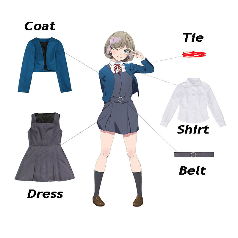 Anime Love Live! Superstar!! Liella School Uniform Cosplay Costumes