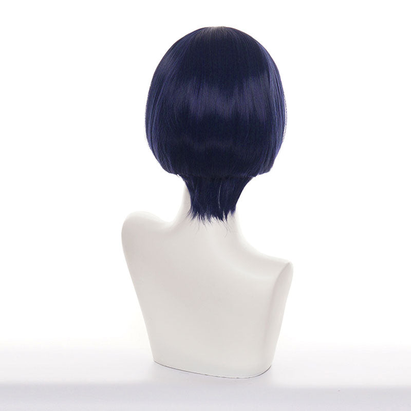 Game Genshin Impact Scaramouche Blue Short Cosplay Wigs
