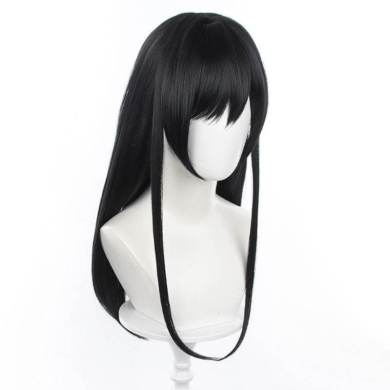 Anime Citrus Mei Aihara Long Straight Black Cosplay Wigs