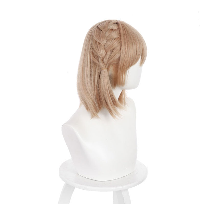 Anime Osananajimi ga Zettai ni Makenai Love Comedy Shida Kuroha Brownish Yellow Short Cosplay Wig