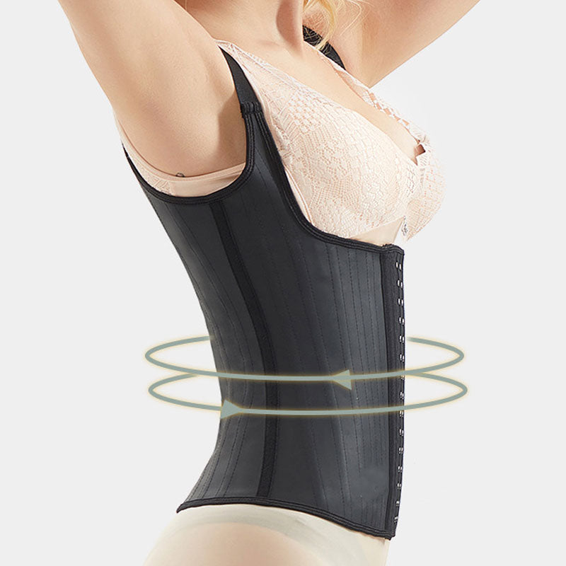 Women's Latex Underbust 25 Steel Boned Waist Trainer Steel Boned Shapewear Corset Enhances Natural Curves 3 Rows of Hook