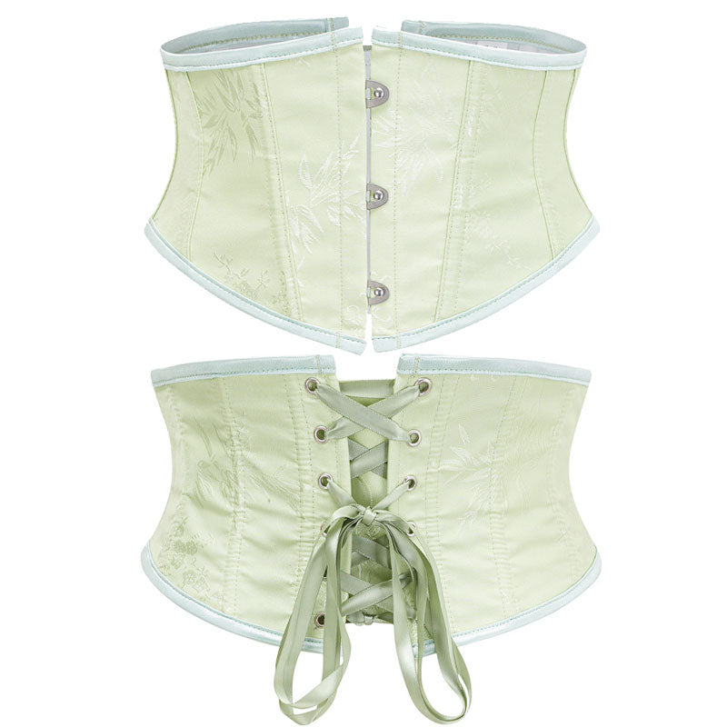Womens Waist Trainer Cincher Heavy Duty Steel Boned Underbust Waspie Corset