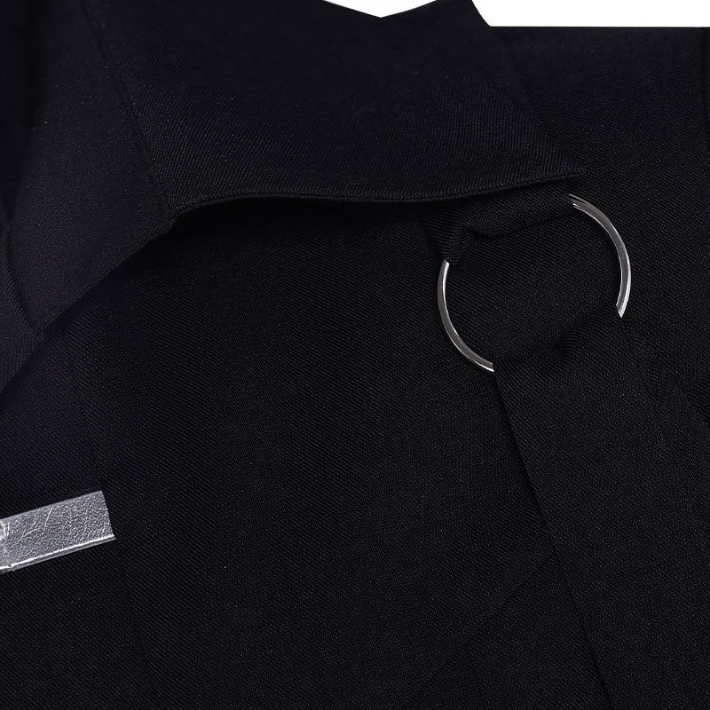 Tamon's B-Side Tamon Fukuharaa Black Vest Uniform Cosplay Costume