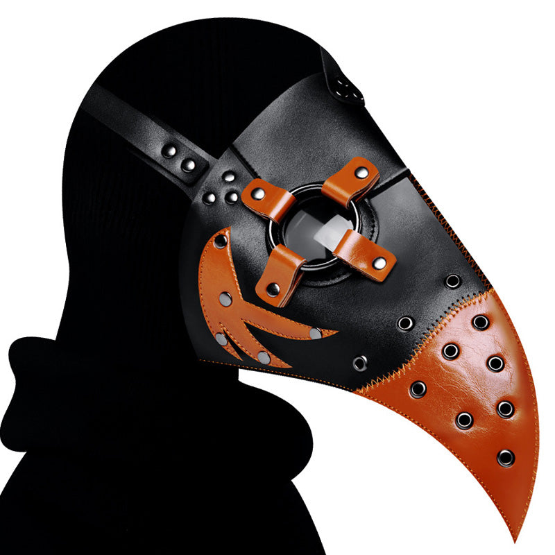 Steampunk European Plague Raven Doctor Color Block Mask Cosplay Props